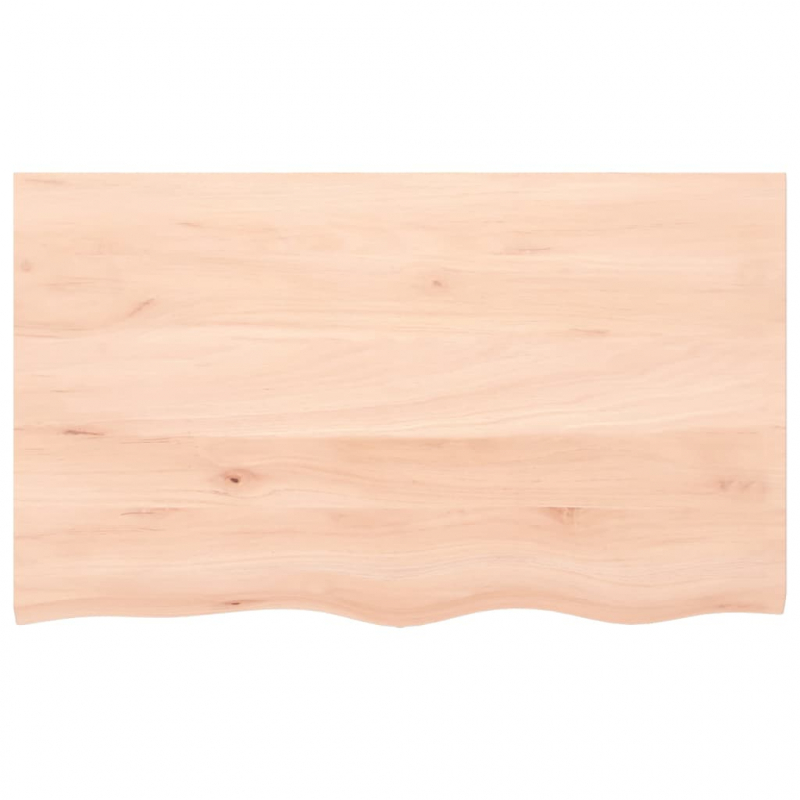Wandregal 100x60x2 cm Massivholz Eiche Unbehandelt
