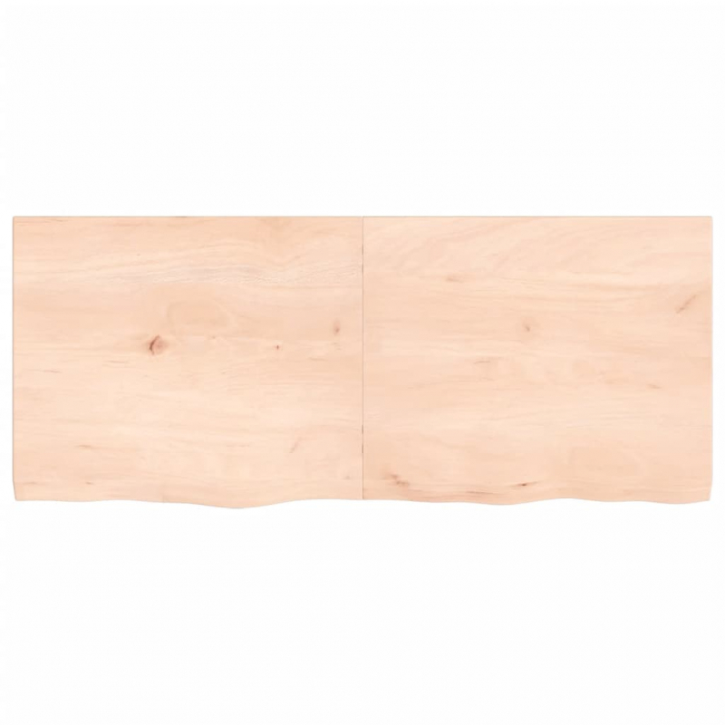 Wandregal 120x50x(2-4) cm Massivholz Eiche Unbehandelt