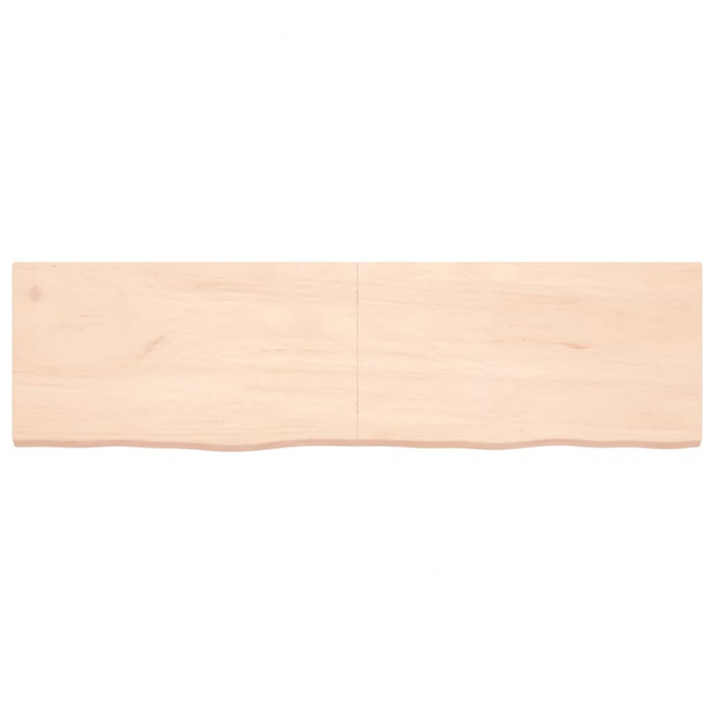 Wandregal 180x50x(2-4) cm Massivholz Eiche Unbehandelt