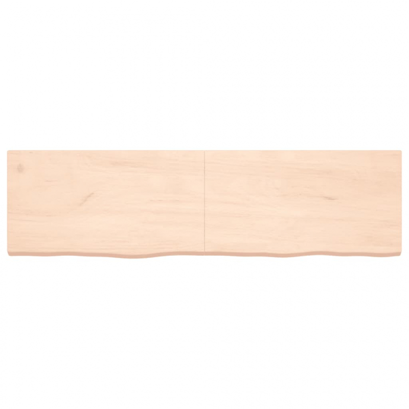 Wandregal 180x50x(2-6) cm Massivholz Eiche Unbehandelt
