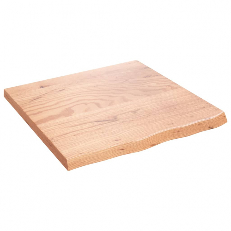 Wandregal Hellbraun 60x60x(2-4) cm Massivholz Eiche Behandelt