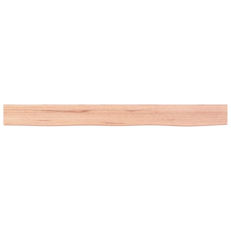 Wandregal Hellbraun 100x10x6 cm Massivholz Eiche Behandelt