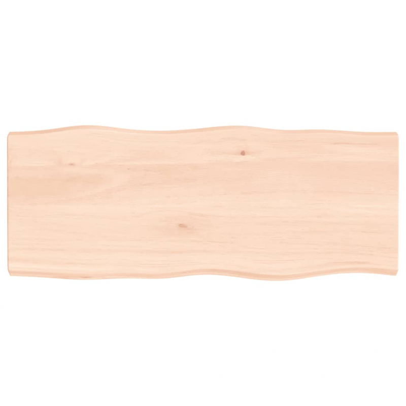 Tischplatte 100x40x(2-4) cm Massivholz Unbehandelt Baumkante
