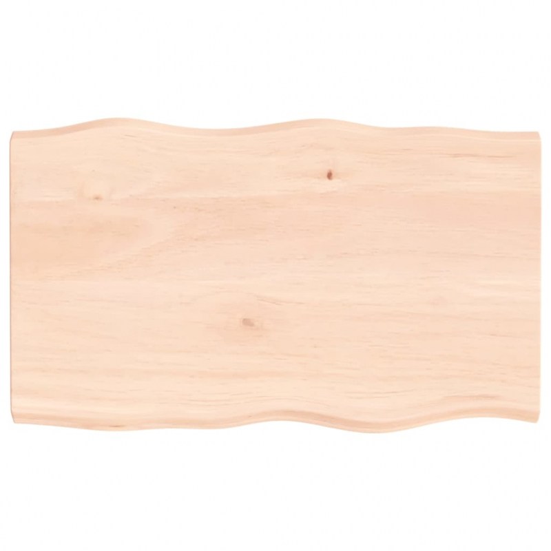 Tischplatte 100x60x(2-4) cm Massivholz Unbehandelt Baumkante