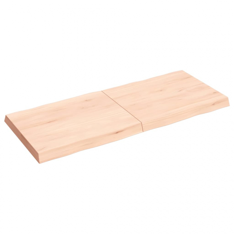 Tischplatte 120x50x(2-6) cm Massivholz Unbehandelt Baumkante