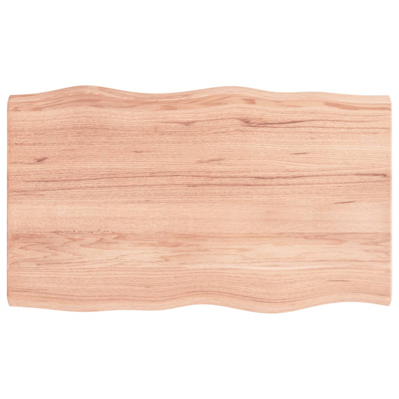 Tischplatte 100x60x(2-4) cm Massivholz Behandelt Baumkante
