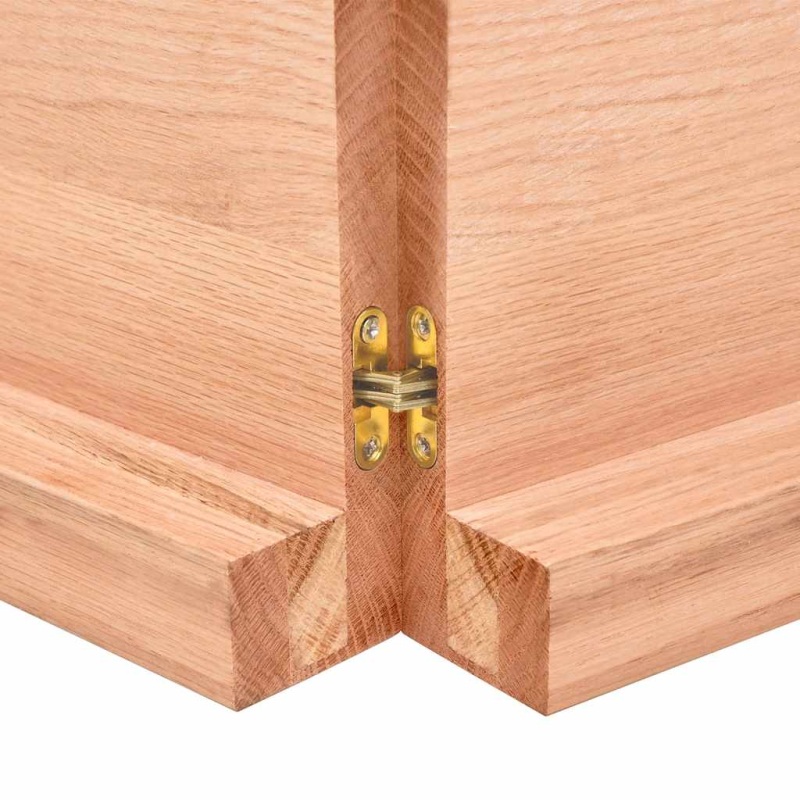 Tischplatte 120x50x(2-6) cm Massivholz Behandelt Baumkante
