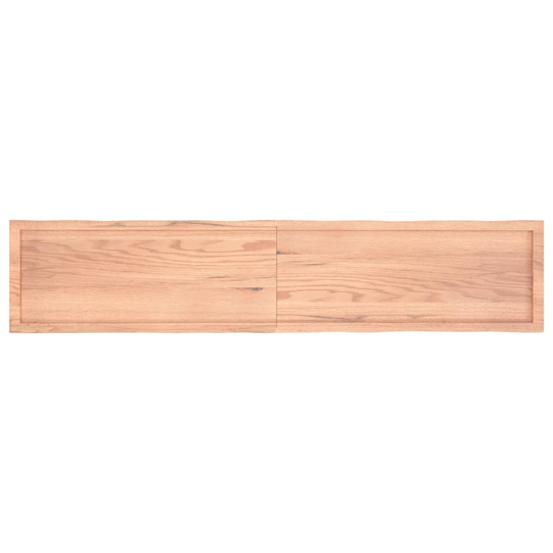 Tischplatte 200x40x(2-4) cm Massivholz Behandelt Baumkante