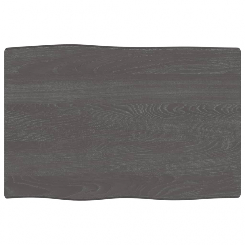 Tischplatte 60x40x(2-6) cm Massivholz Behandelt Baumkante