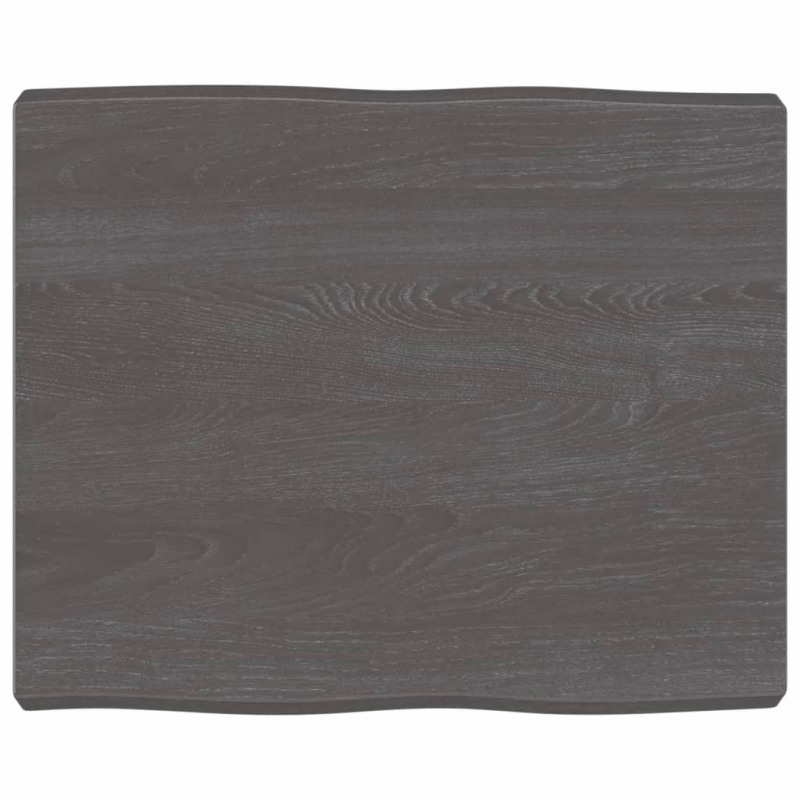 Tischplatte 60x50x(2-6) cm Massivholz Behandelt Baumkante