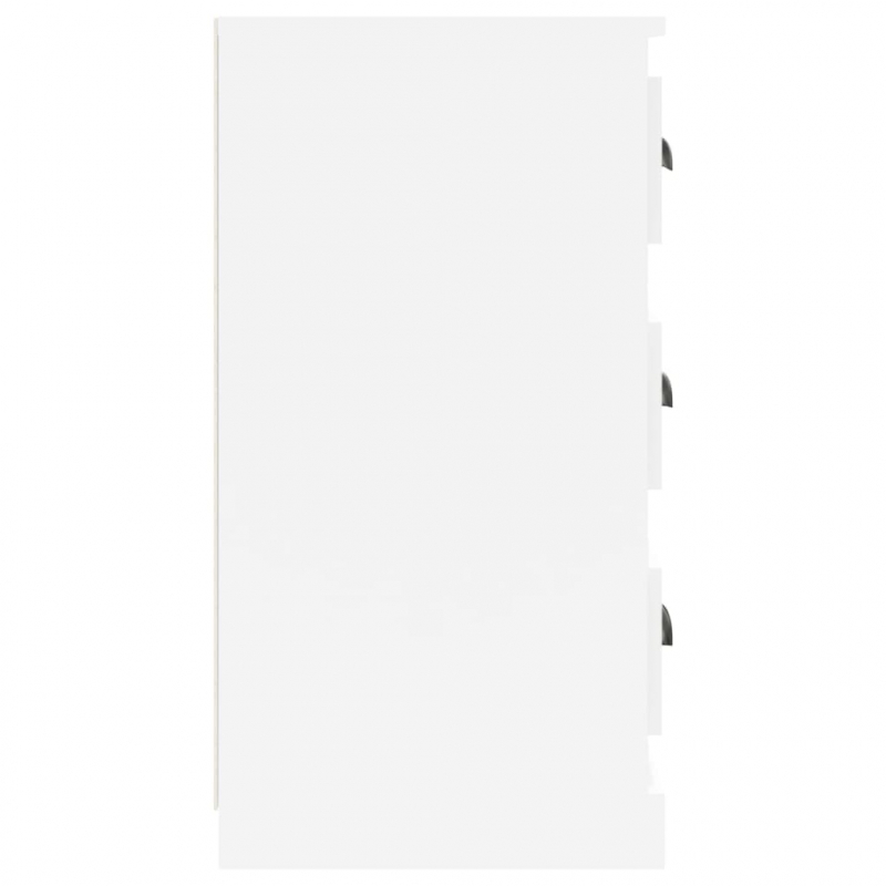 Sideboards 2 Stk. Hochglanz-Weiß Holzwerkstoff