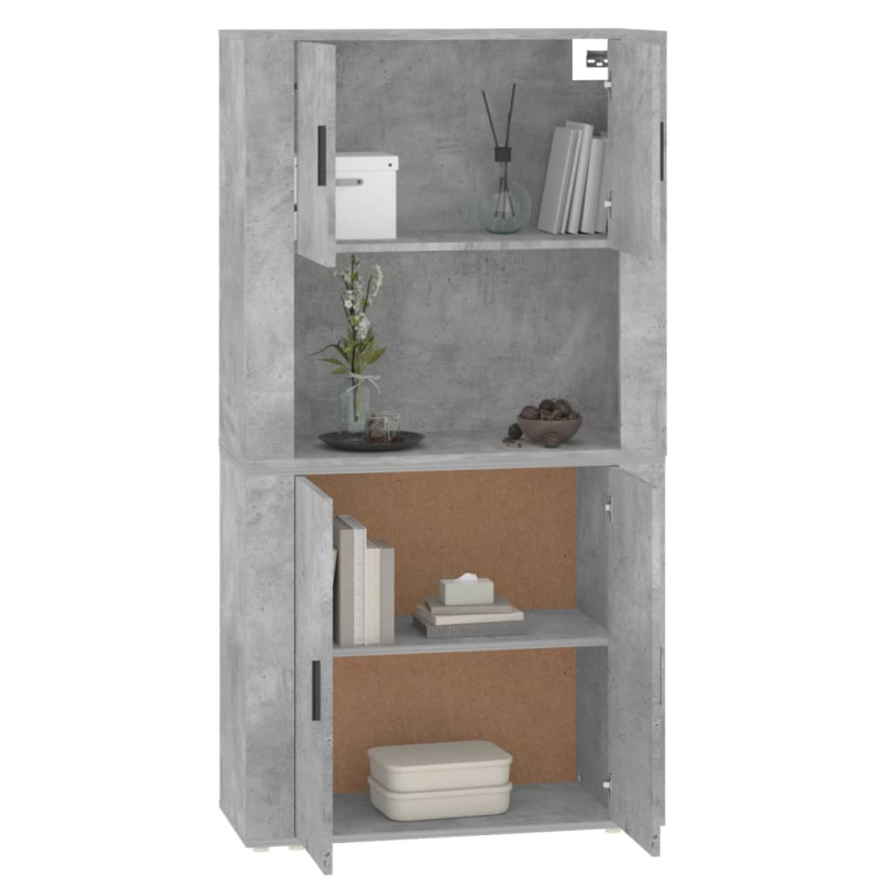 Highboard Betongrau Holzwerkstoff