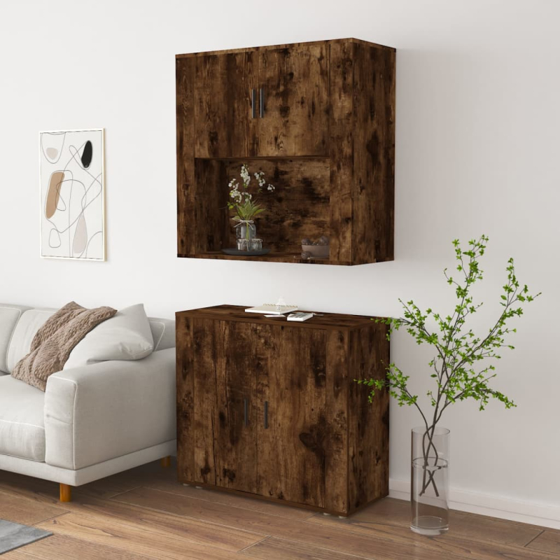 Highboard Räuchereiche Holzwerkstoff