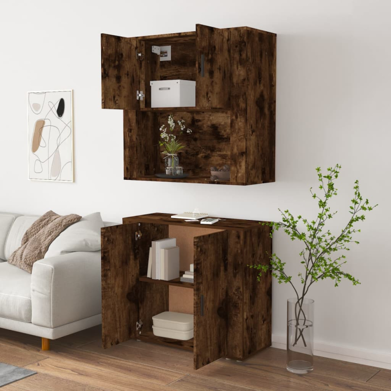 Highboard Räuchereiche Holzwerkstoff