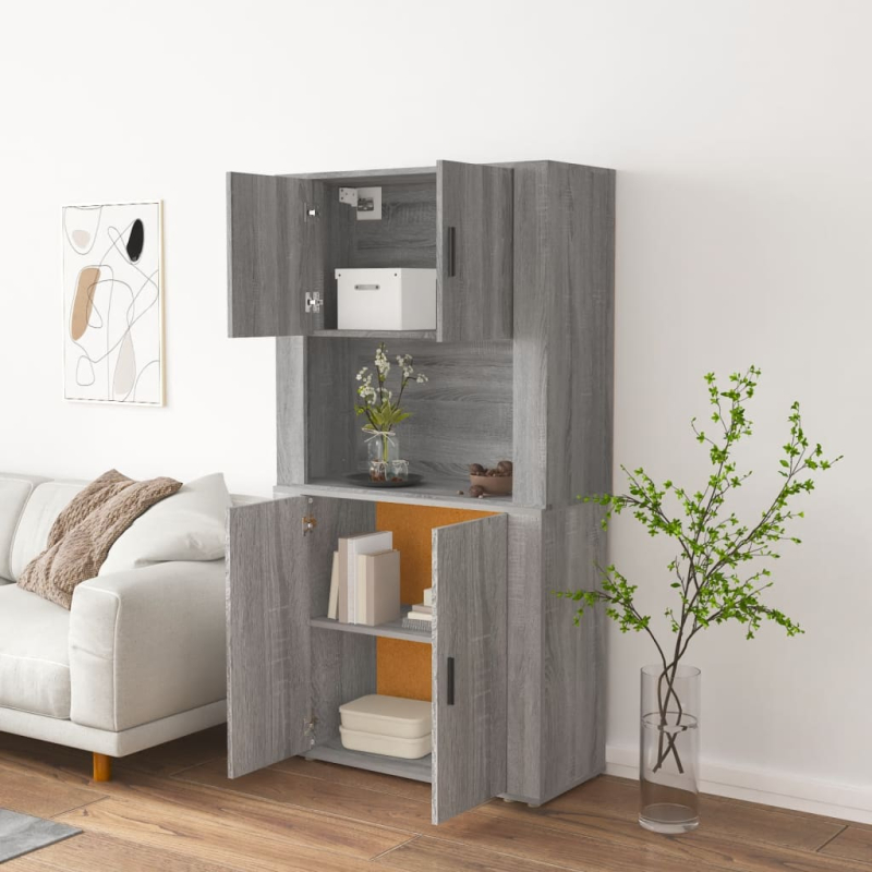 Highboard Grau Sonoma Holzwerkstoff