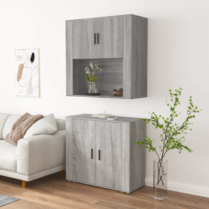 Highboard Grau Sonoma Holzwerkstoff