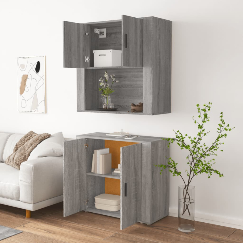 Highboard Grau Sonoma Holzwerkstoff