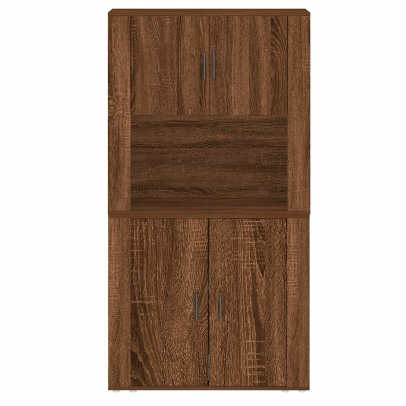 Highboard Braun Eichen-Optik Holzwerkstoff