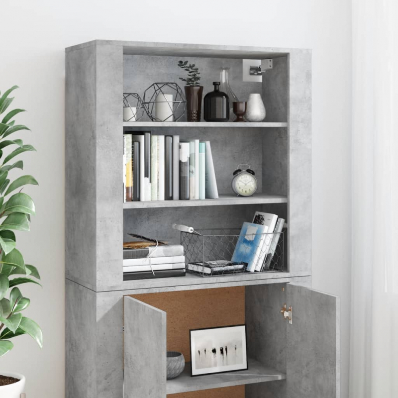 Highboard Betongrau Holzwerkstoff