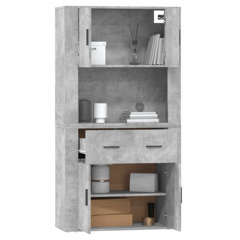 Highboard Betongrau Holzwerkstoff