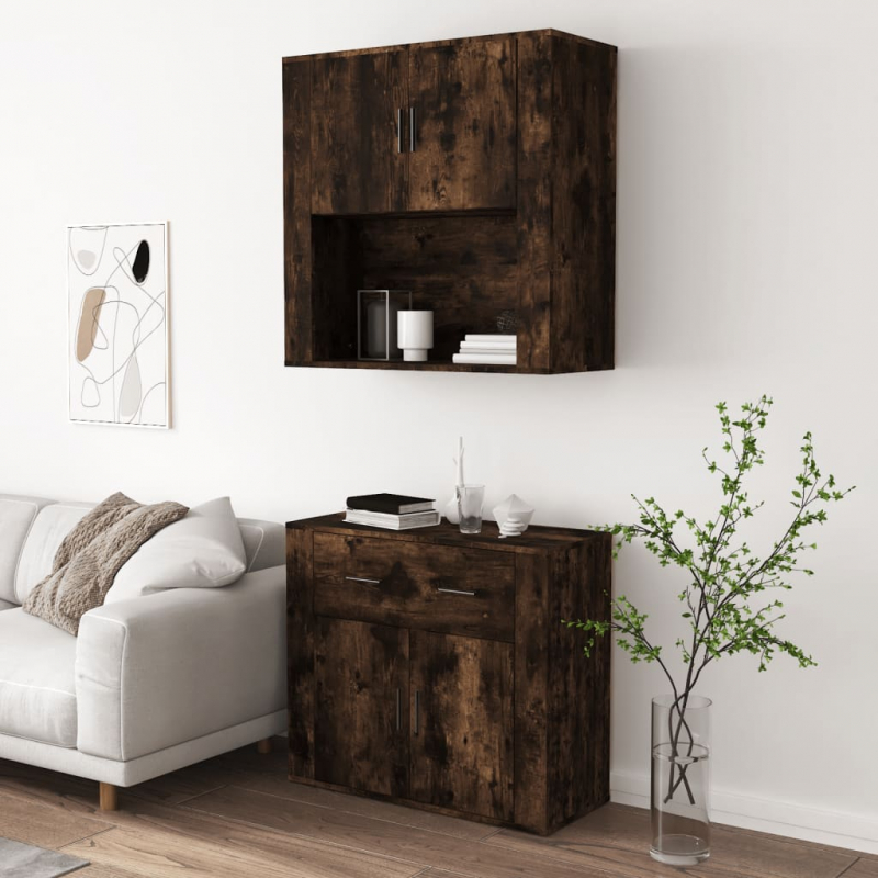 Highboard Räuchereiche Holzwerkstoff