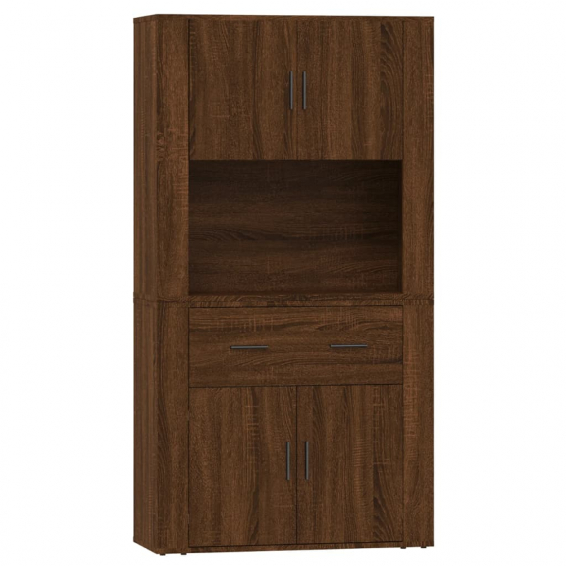 Highboard Braun Eichen-Optik Holzwerkstoff