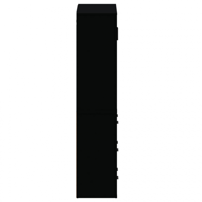 Highboard Schwarz Holzwerkstoff