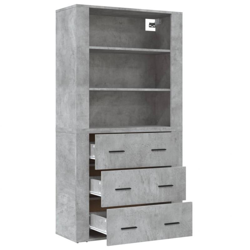 Highboard Betongrau Holzwerkstoff