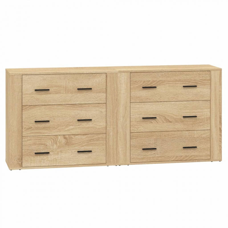 Sideboards 2 Stk. Sonoma-Eiche Holzwerkstoff