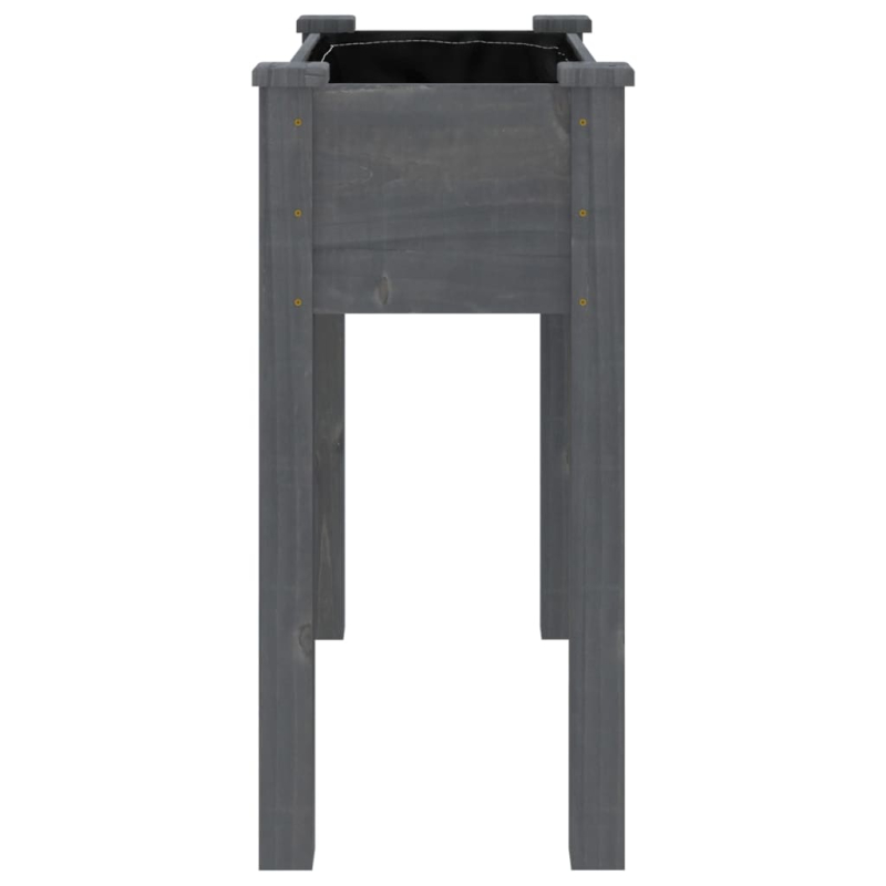 Pflanzkübel mit Einsatz Grau 71x37x76 cm Massivholz Tanne