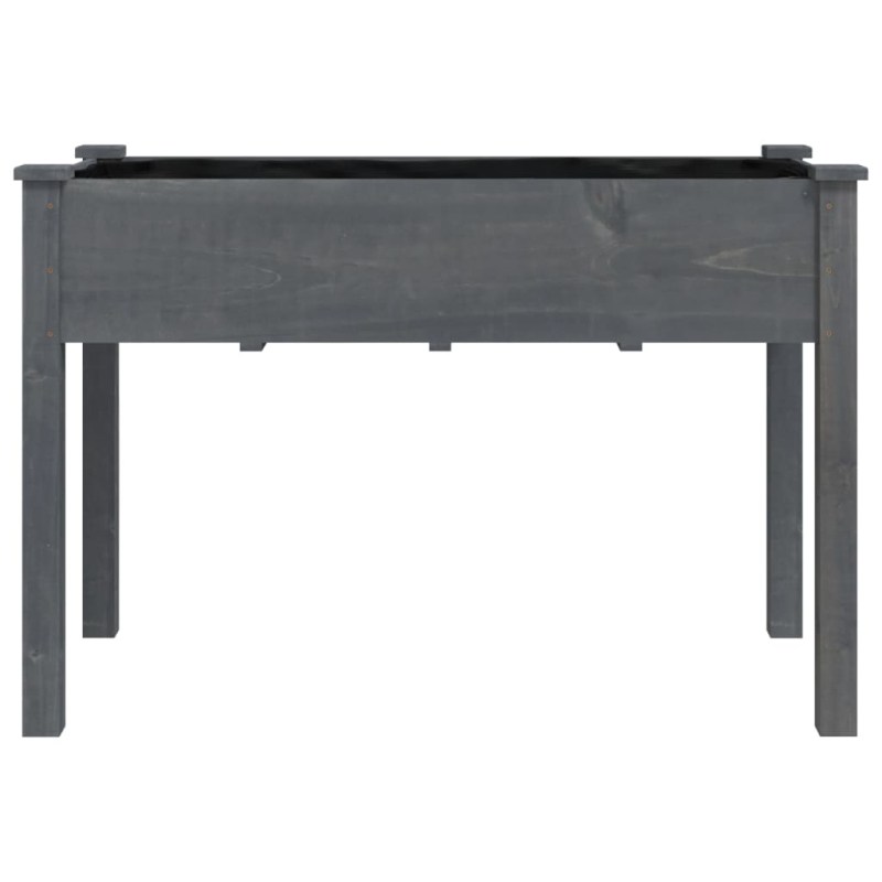 Pflanzkübel mit Einsatz Grau 118x59x76 cm Massivholz Tanne