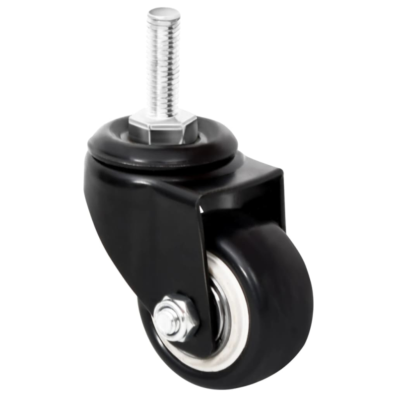 Rollen für Pflanzkübel 4 Stk. Schwarz 8x3,5x8 cm Eisen