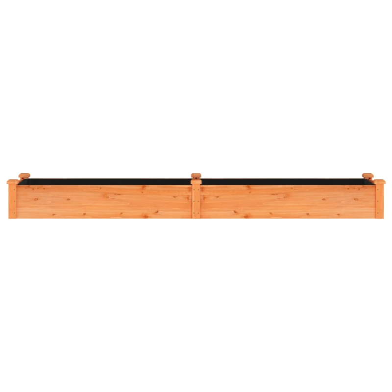 Hochbeet mit Einsatz Braun 240x45x25 cm Massivholz Tanne