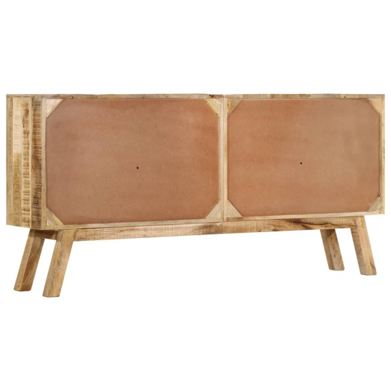 Sideboard Braun und Schwarz 160x30x76 cm Massivholz Mango