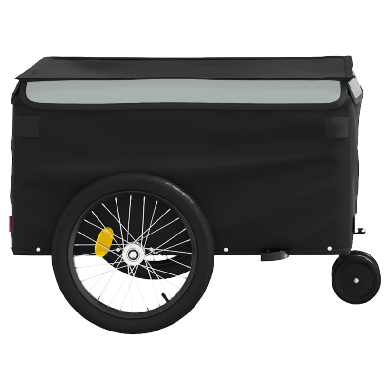 Fahrradanhänger Schwarz und Grau 30 kg Eisen
