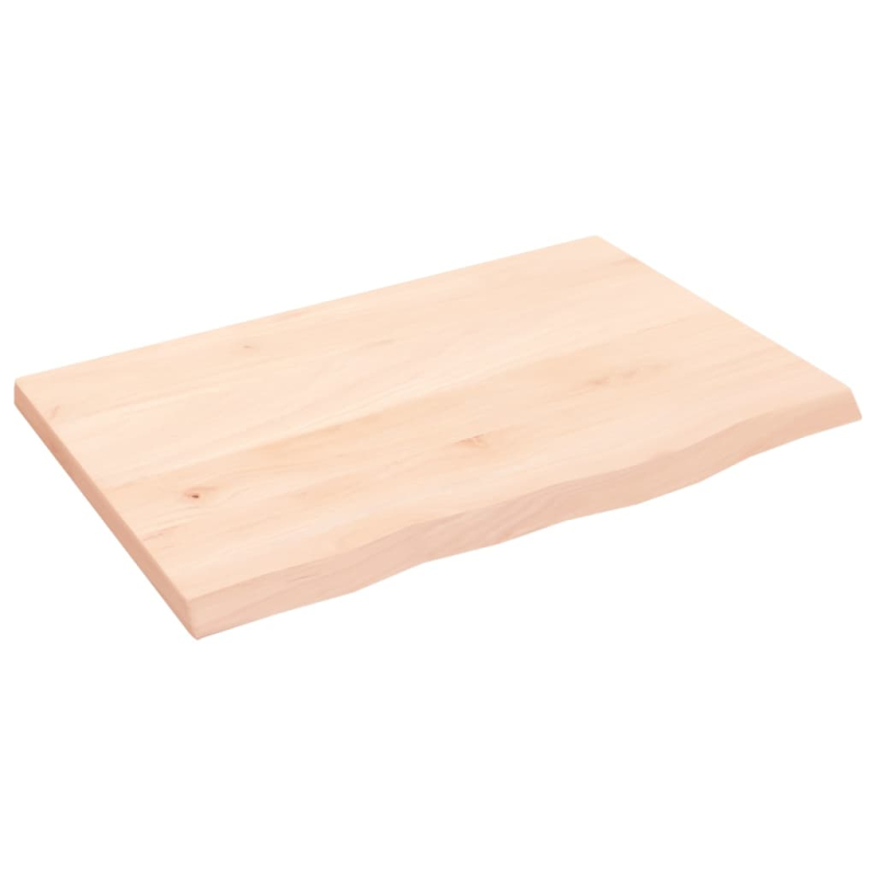 Waschtischplatte 60x40x2 cm Massivholz Unbehandelt