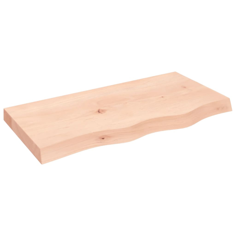 Waschtischplatte 80x40x(2-6) cm Massivholz Unbehandelt