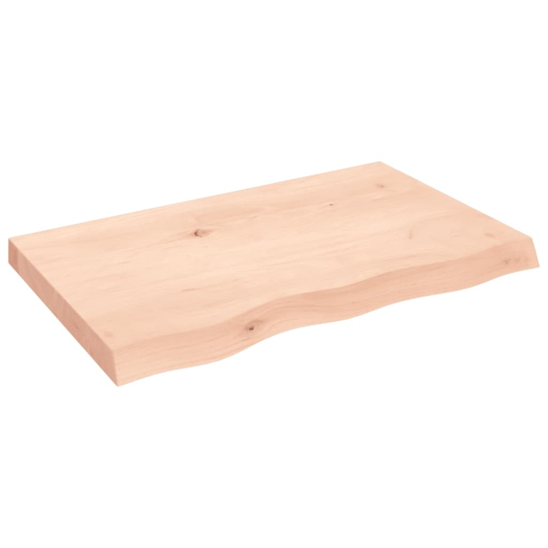 Waschtischplatte 80x50x(2-6) cm Massivholz Unbehandelt