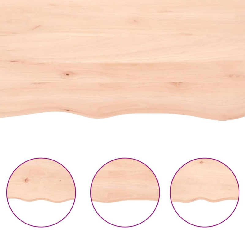 Waschtischplatte 100x30x2 cm Massivholz Unbehandelt
