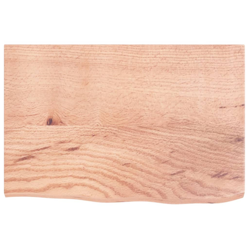 Waschtischplatte Hellbraun 60x40x2 cm Massivholz Behandelt