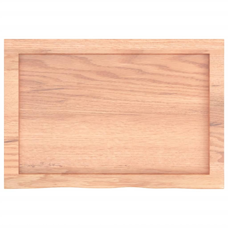 Waschtischplatte Hellbraun 60x40x(2-6) cm Massivholz Behandelt