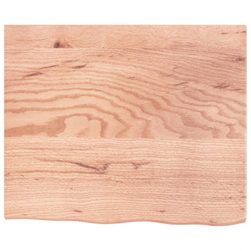 Waschtischplatte Hellbraun 60x50x2 cm Massivholz Behandelt