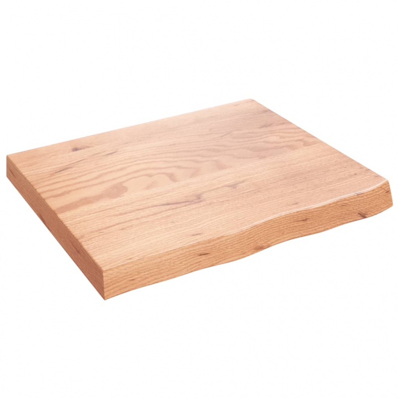 Waschtischplatte Hellbraun 60x50x(2-6) cm Massivholz Behandelt