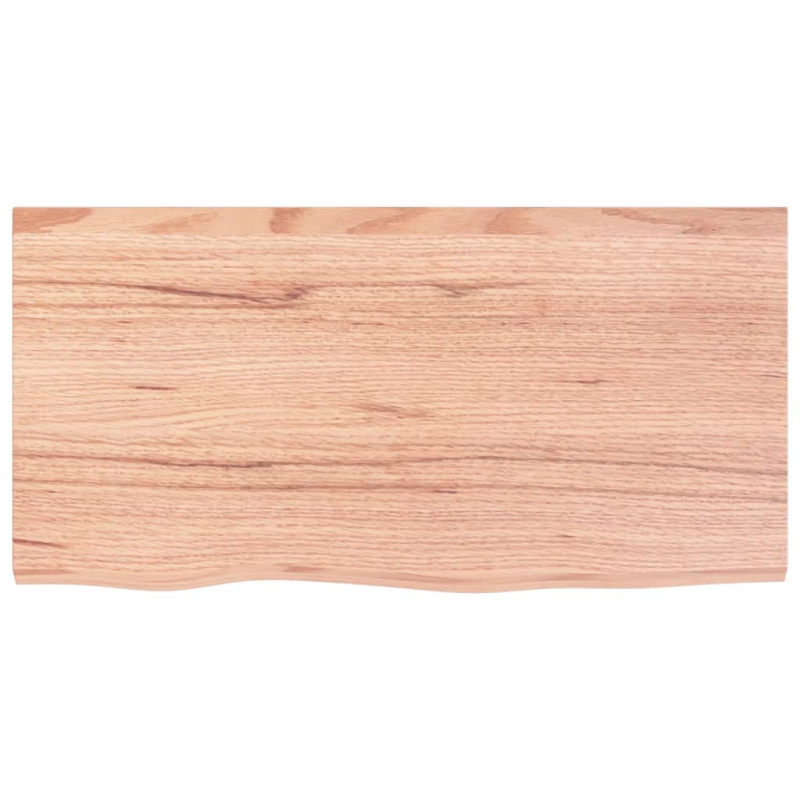 Waschtischplatte Hellbraun 80x40x(2-6) cm Massivholz Behandelt