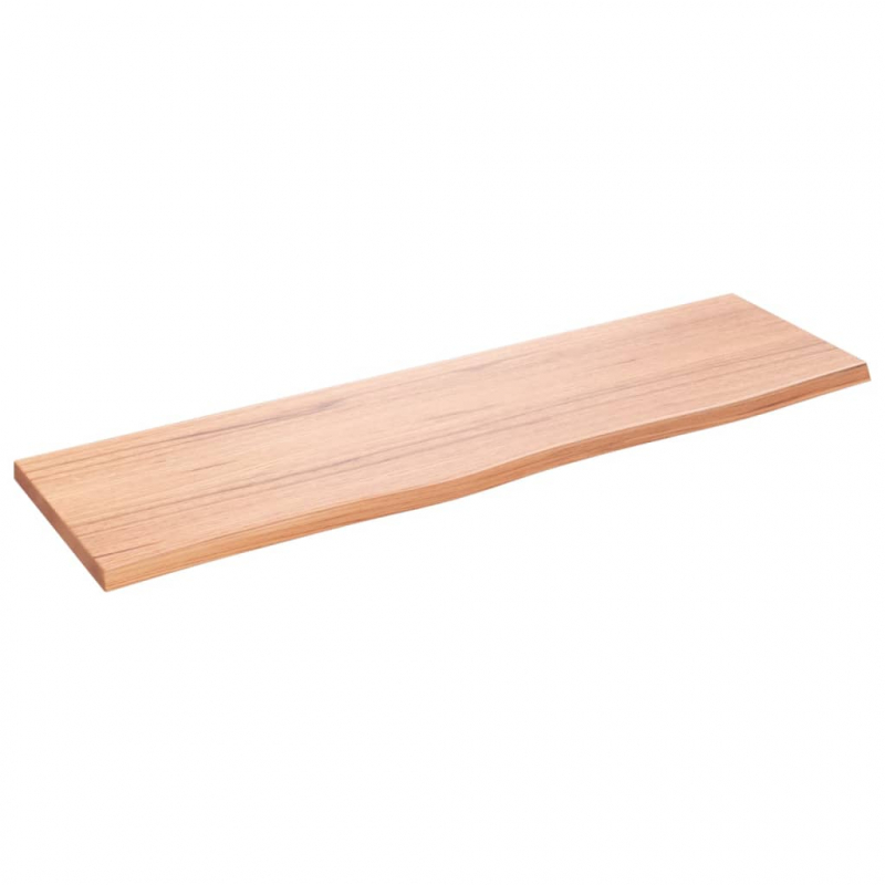 Waschtischplatte Hellbraun 100x30x2 cm Massivholz Behandelt