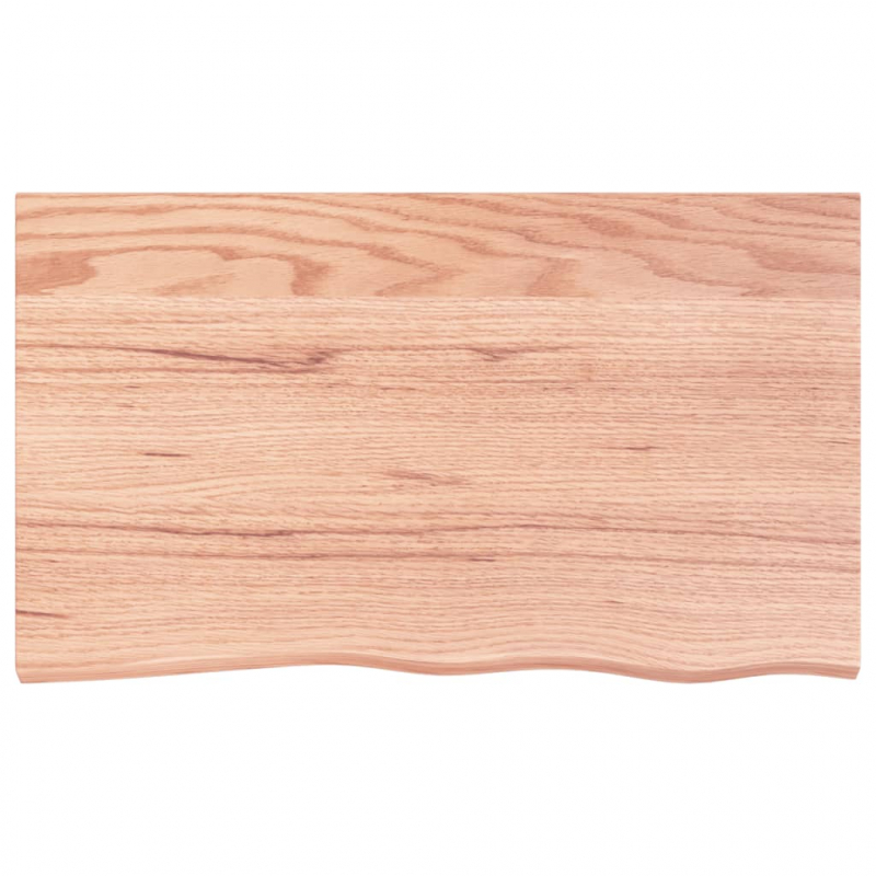 Waschtischplatte Hellbraun 100x60x2 cm Massivholz Behandelt