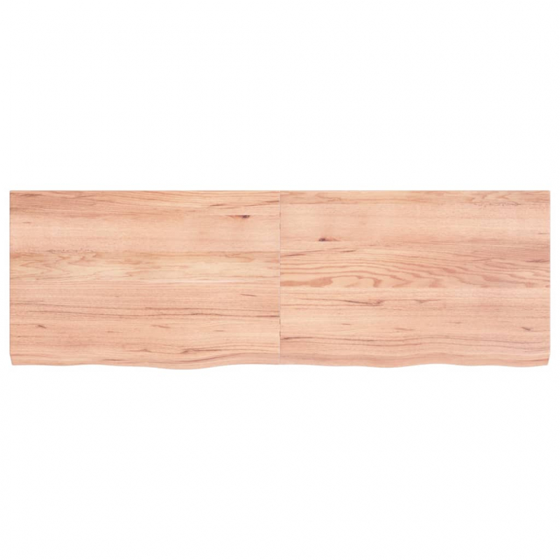 Waschtischplatte Hellbraun 120x40x(2-4) cm Massivholz Behandelt