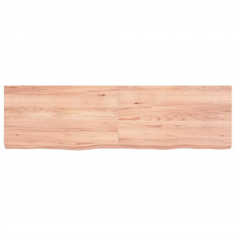 Waschtischplatte Hellbraun 140x40x(2-6) cm Massivholz Behandelt