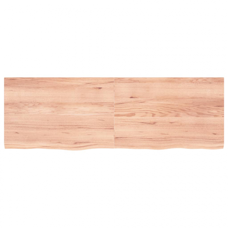 Waschtischplatte Hellbraun 180x60x(2-4) cm Massivholz Behandelt