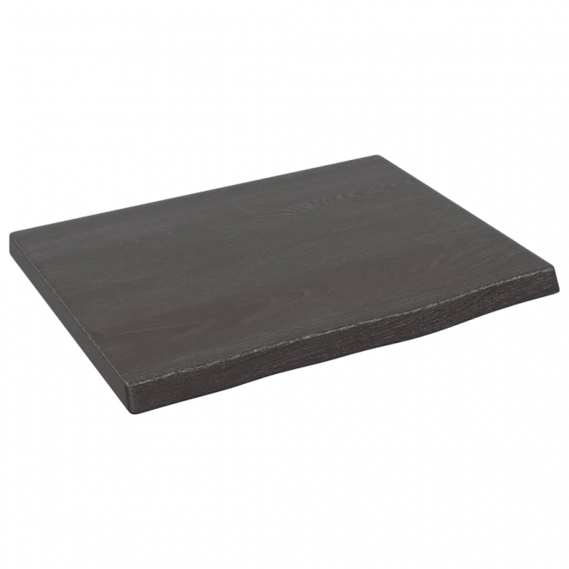 Waschtischplatte Dunkelbraun 40x30x2 cm Massivholz Behandelt